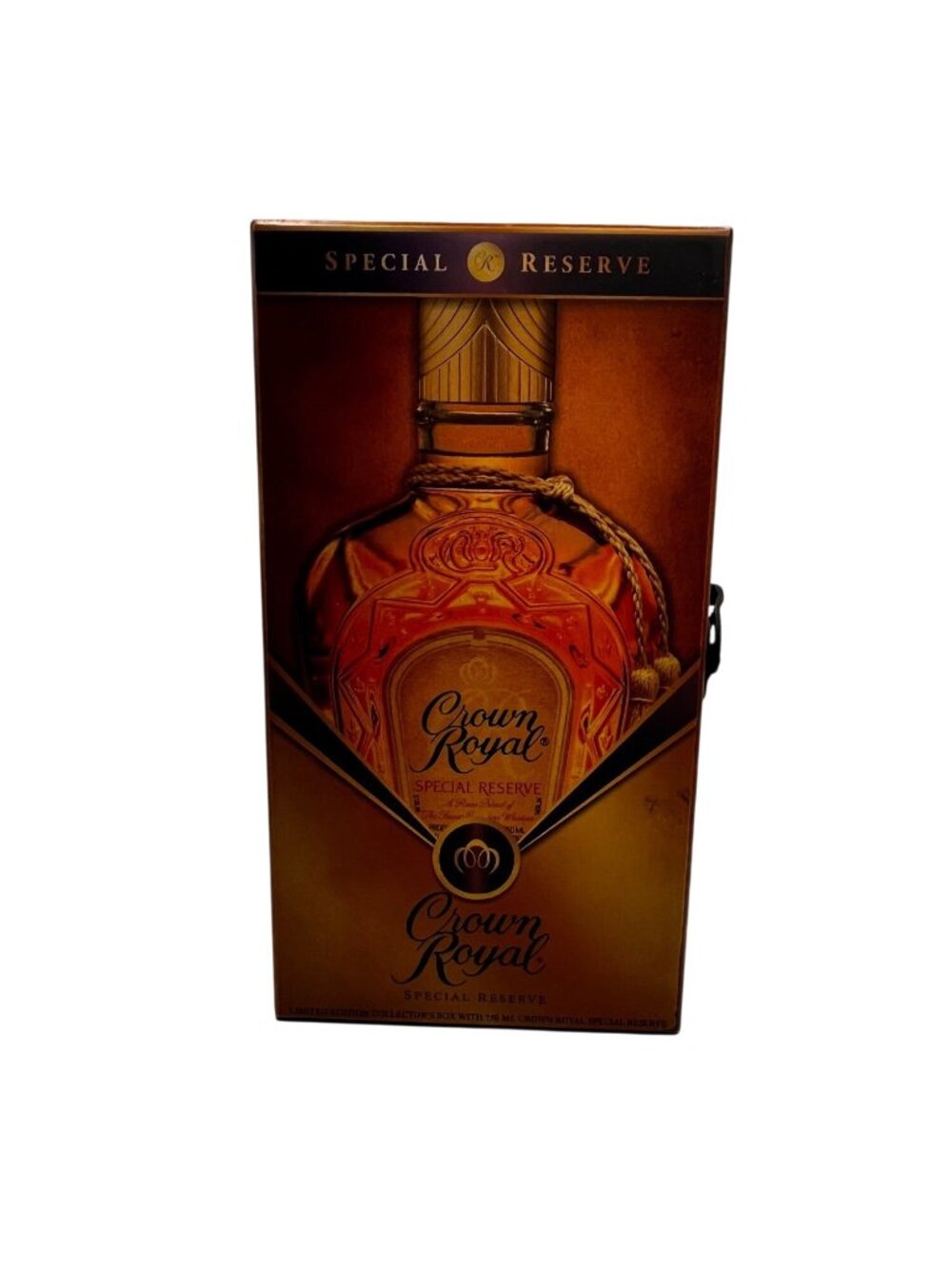 Vtg EMPTY Crown Royal Special Reserve Whisky Bottle Collectors Wooden Box